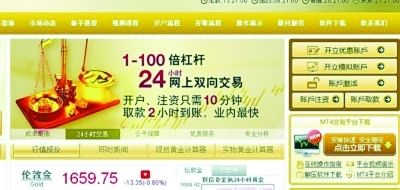 100倍的投资杠杆很有吸引力。 炒金公司网站截图