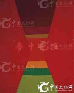 《粉色与橙色》PinkandOrange(PinchedOrange)，1964，长221厘米，宽178厘米，拍前估价（25000—35000美元，约15.3—21.4万元），成交价（387750美元，约238万元）