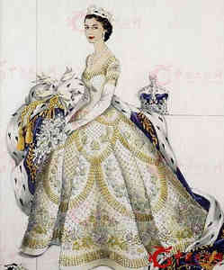 女王加冕礼服草图