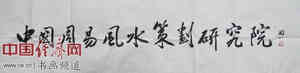 崔国一书法《中国周易风水策划研究院》 中国经济网记者李冬阳摄