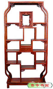 缅甸花梨博古架。
