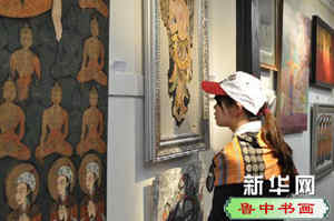 （新华网）（2）西藏本土艺术家展出精品画作