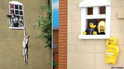 《吊在窗外的男人》图片来源:BBC中文网