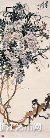 紫雪蒙茸 121.9×44cm 年代不详