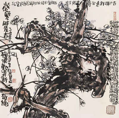 梅花 镜心